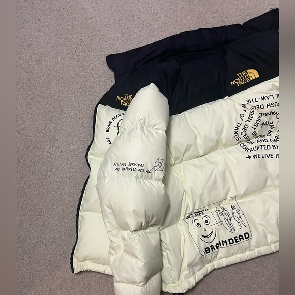 Brain Dead x The North Face Retro Nuptse Jacket - Tender Yellow  Size L - Picture 9 of 11